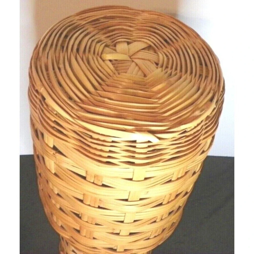 Vintage‎ Wicker Umbrella Basket Woven Basket Retro Art Deco
